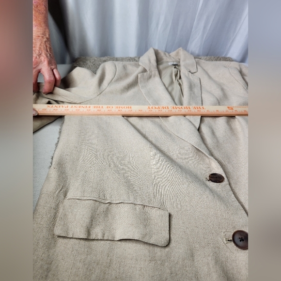 Women's Linen Blend Spring Blazer A New Day Natural Tan Size XXL - Picture 11 of 15